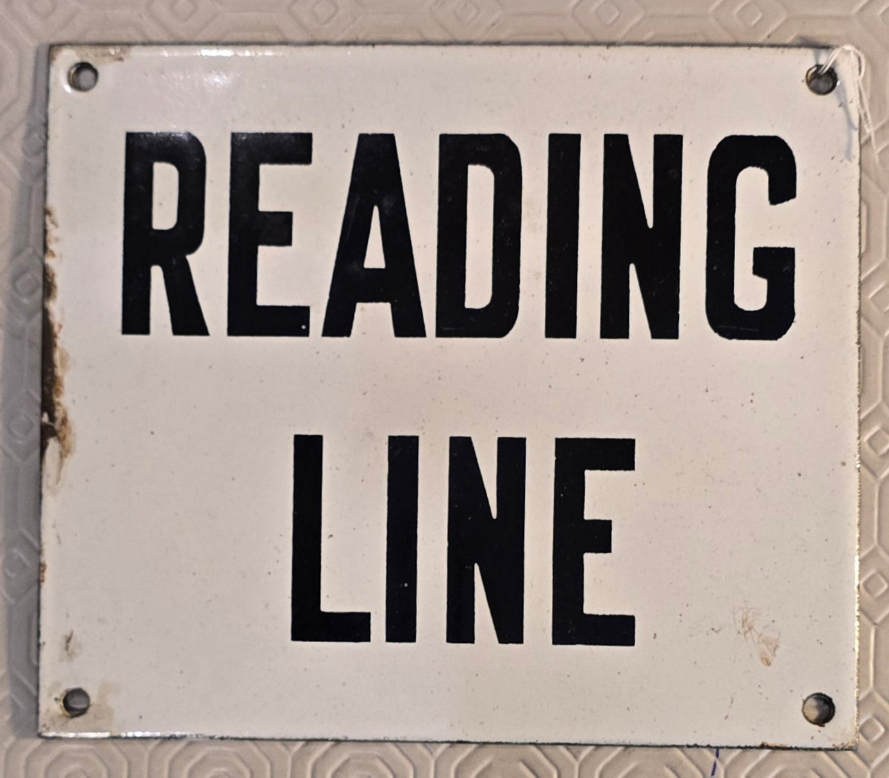 RA 7789 BENN & CRONIN ENAMEL DEPARTURE BOARD PLATE REDING LINE