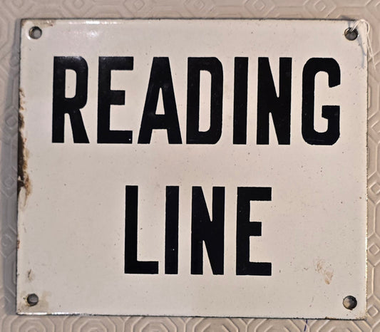 RA  7789 BENN & CRONIN ENAMEL DEPARTURE BOARD PLATE REDING LINE