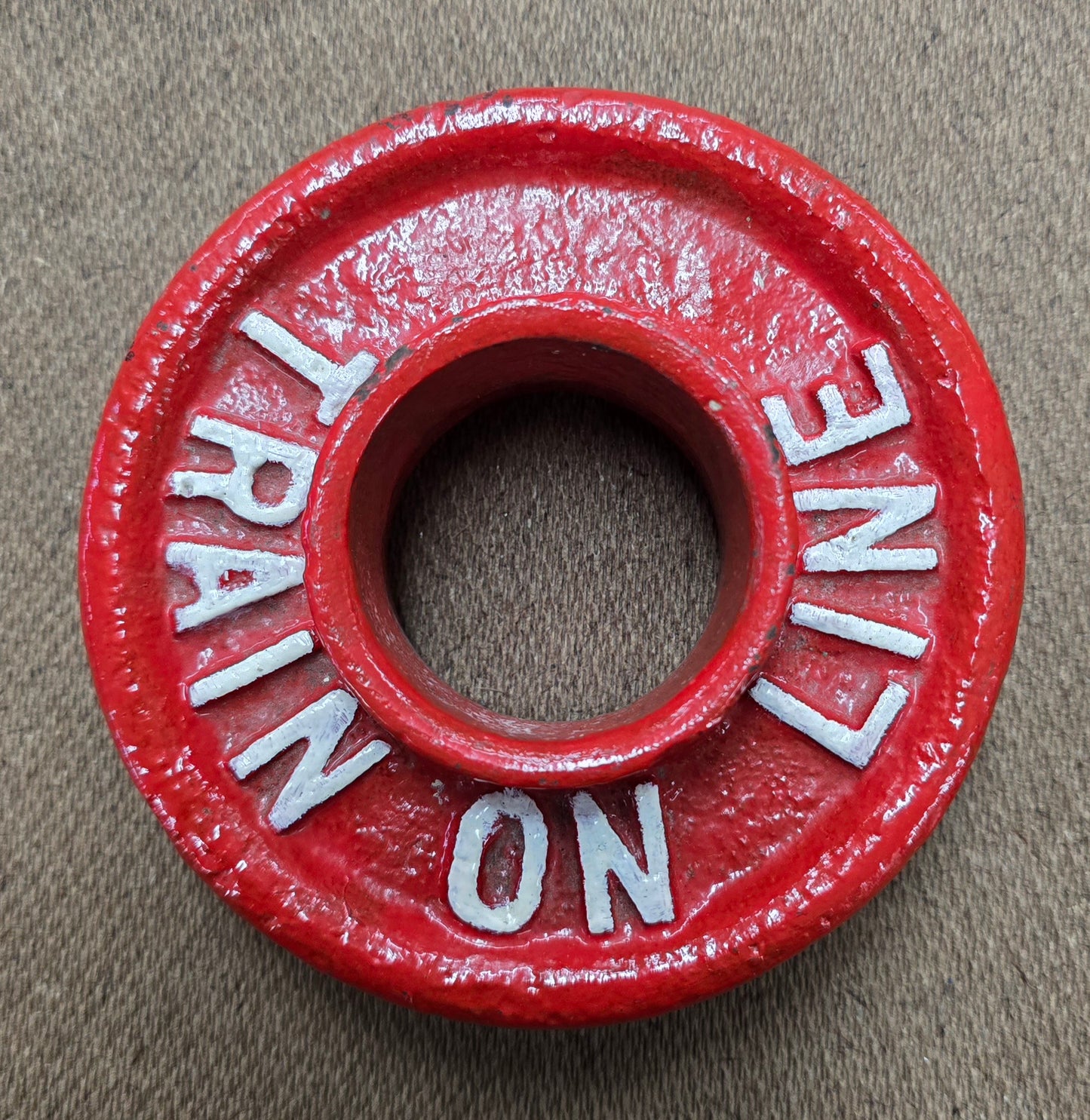 RA 7927 TAFF VALE RAILWAY CASTB IRON SIGNAL LEVER REMINDER COLLAR