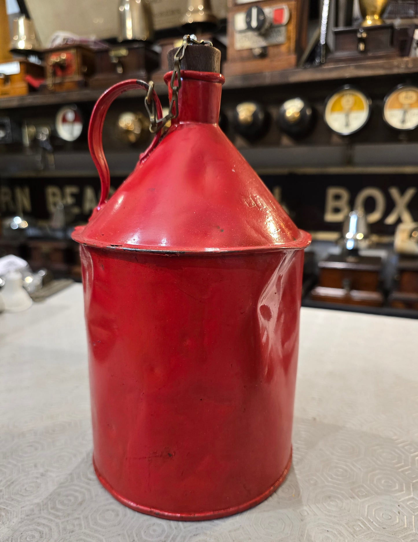 RA 7989 GREAT WESTERN RAILWAY , SWINDON 1/2 GALLON "METHYLATED SPIRITS" CONTAINER.