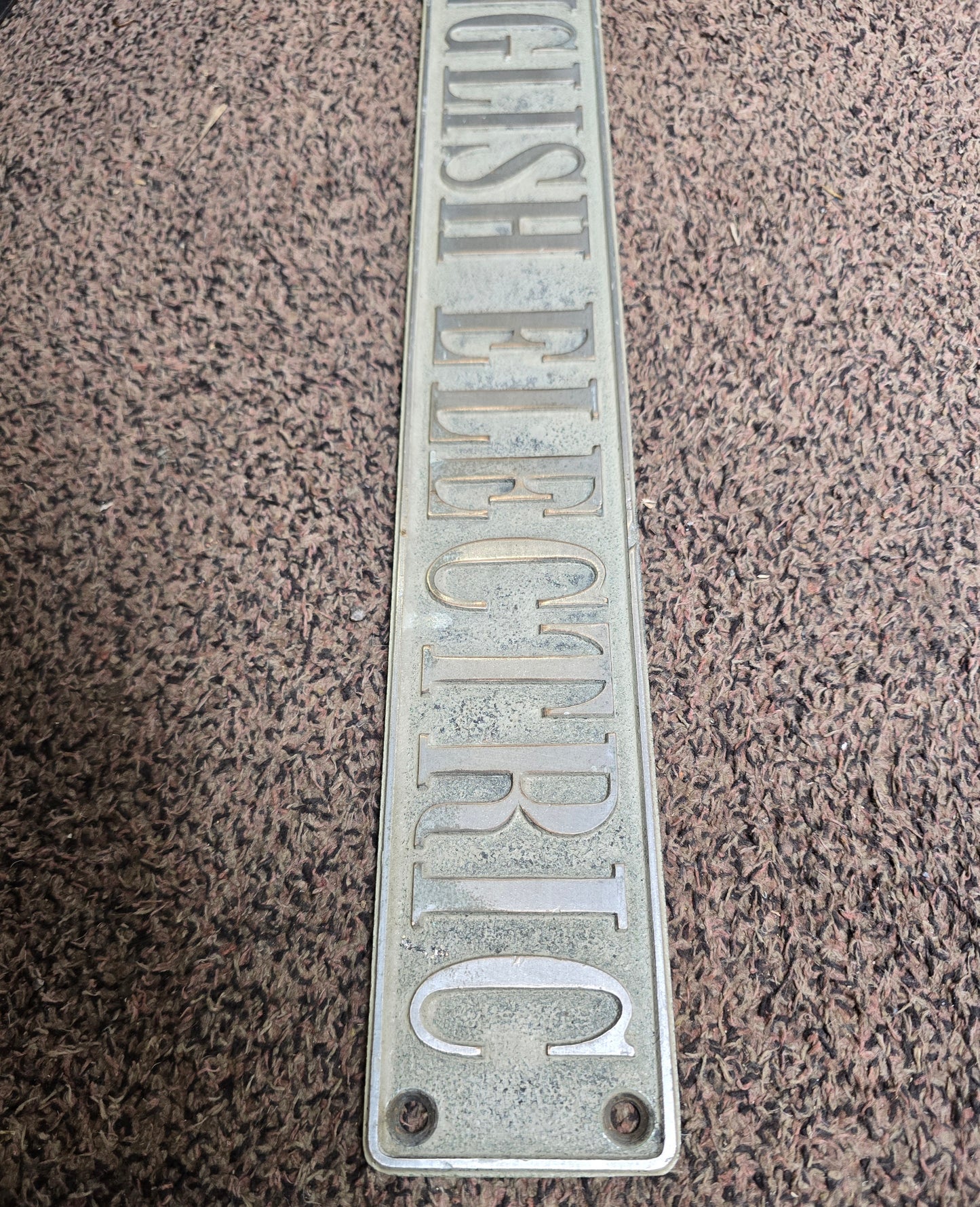 RA 7911B CHROMED BRASS ENGLISH ELECTRIC PLATE EX 37-139