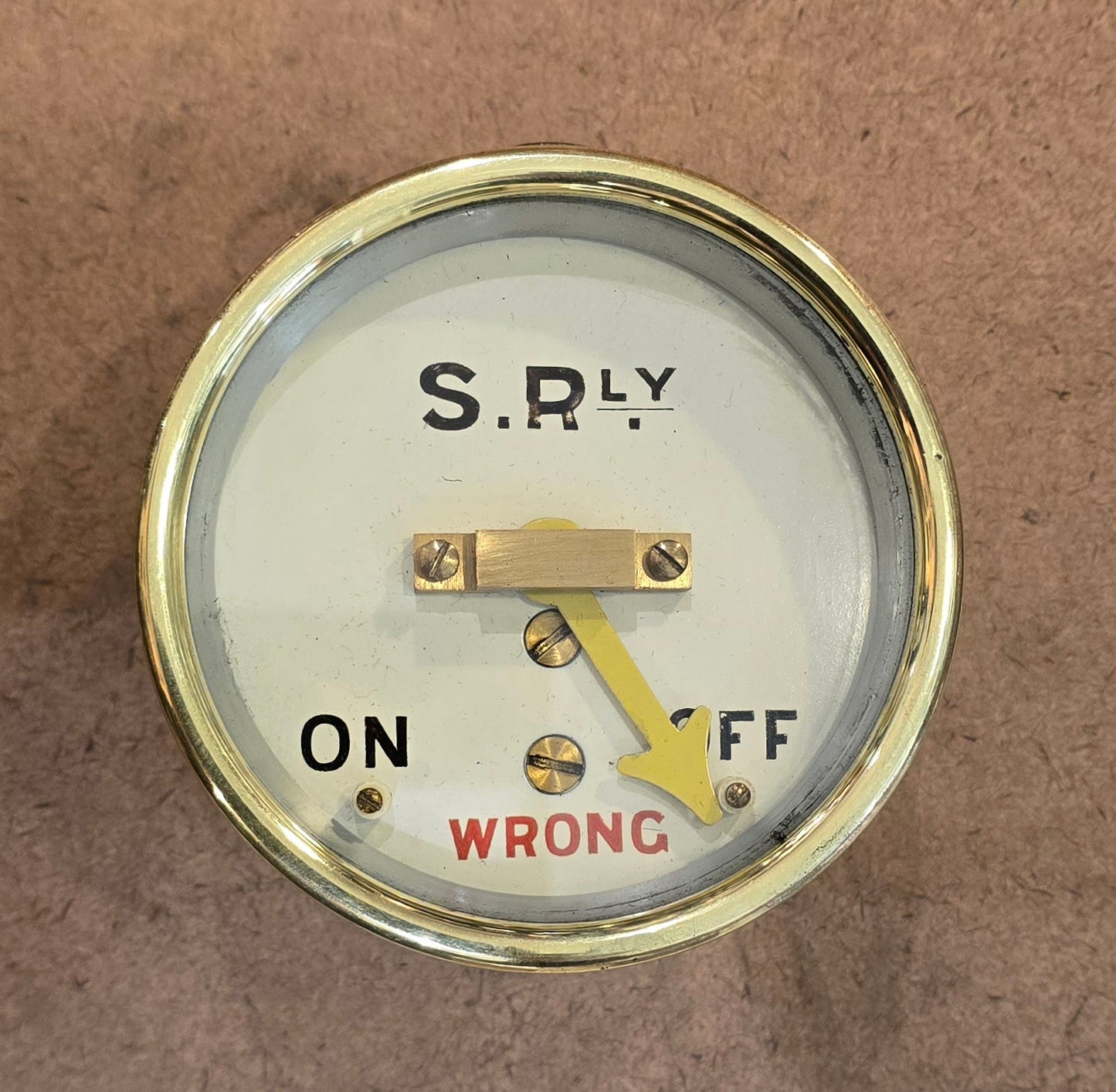 RA 7987 S.RYLY BRASS CASE DISTANT SIGNAL REPEATER BY W.R.SYKES.