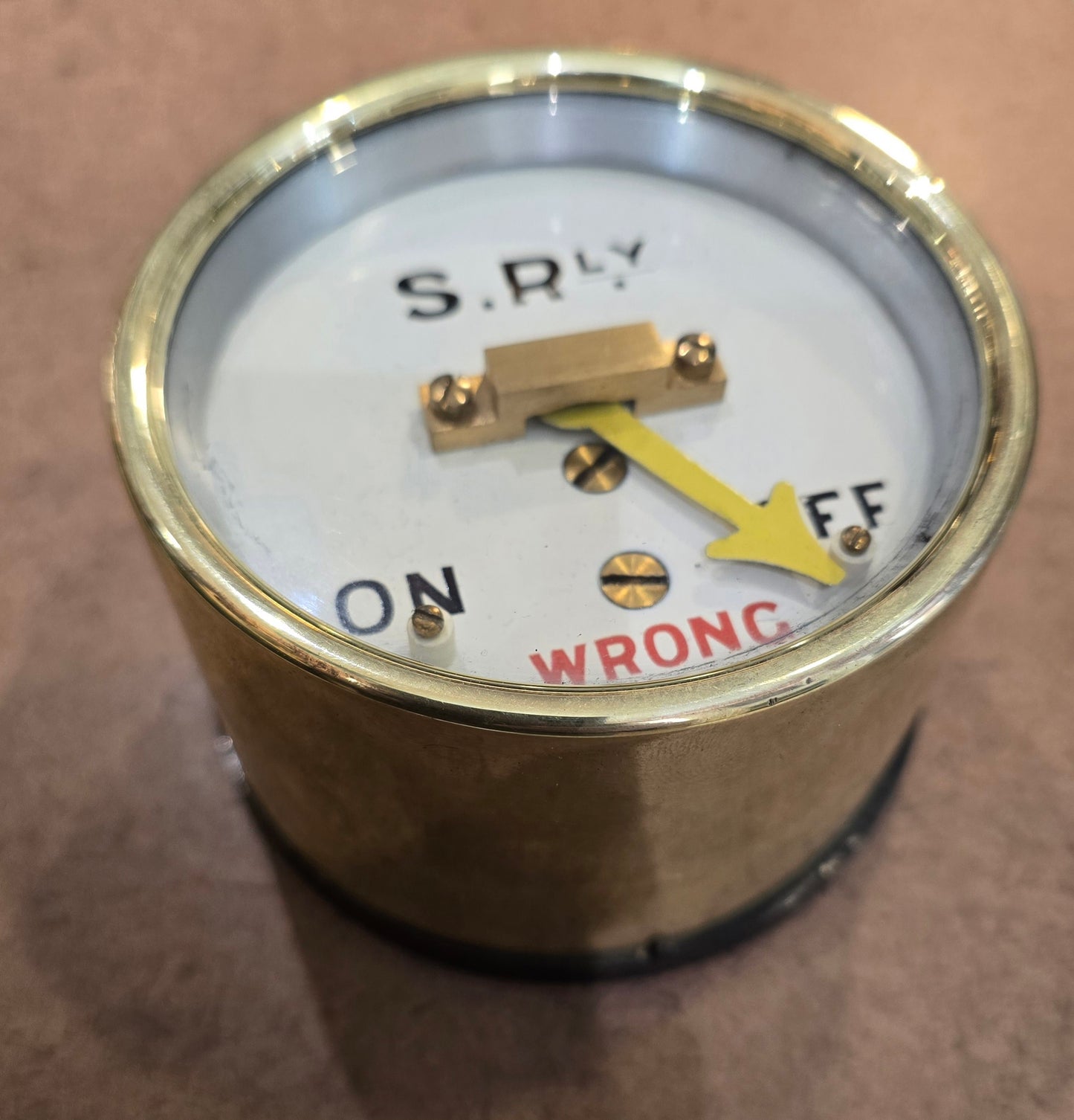 RA 7987 S.RYLY BRASS CASE DISTANT SIGNAL REPEATER BY W.R.SYKES.