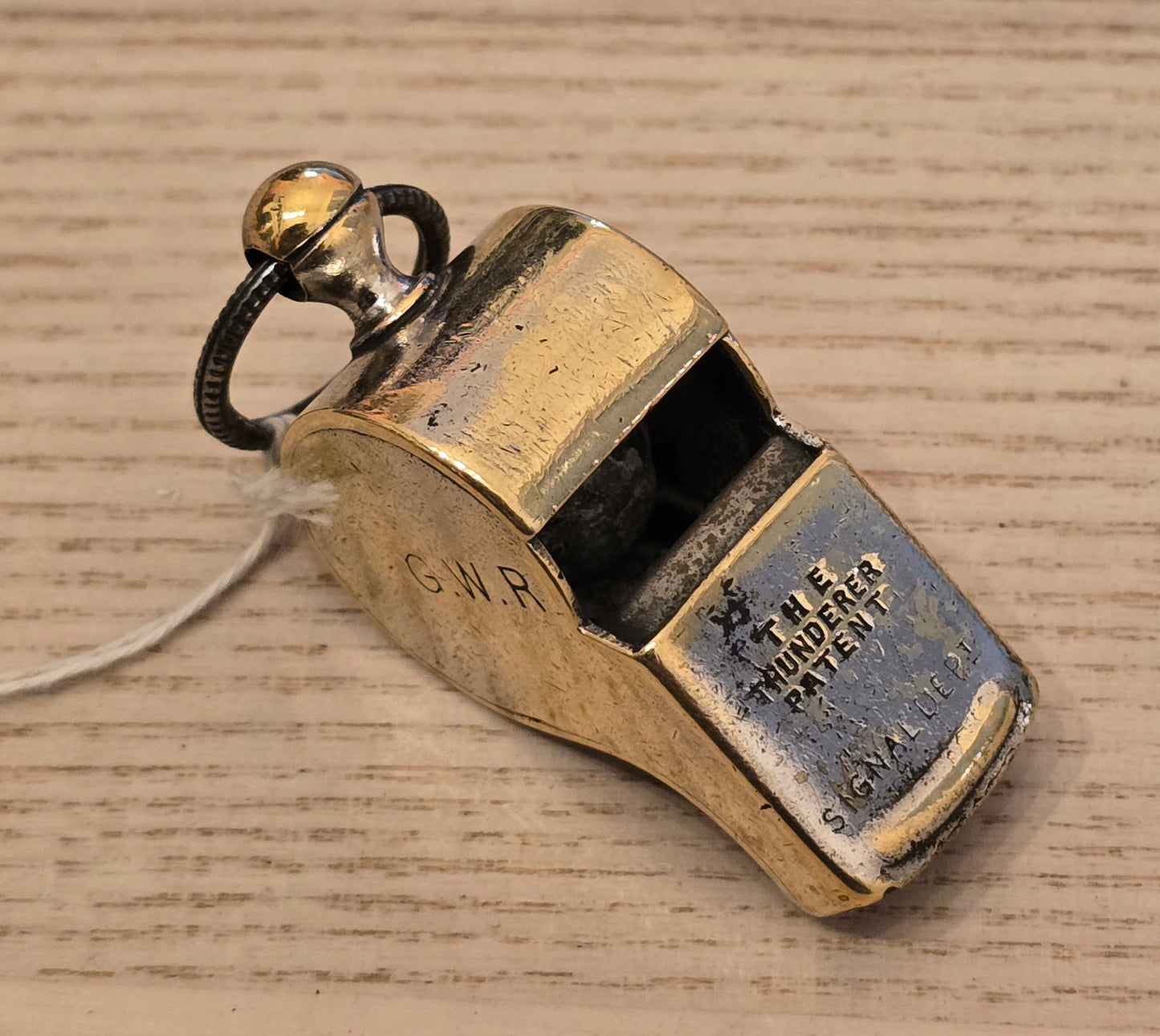 RA 7476 G.W.R. BRASS "THE THUNDERER" SIGNAL DEPT WHISTLE.