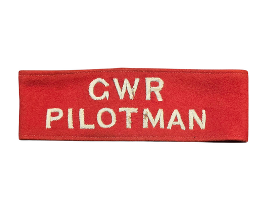 RA 7991  .G.W.R. CLOTH "PILOTMANS" ARM, USED FOR SINGLE LINE WORKING.