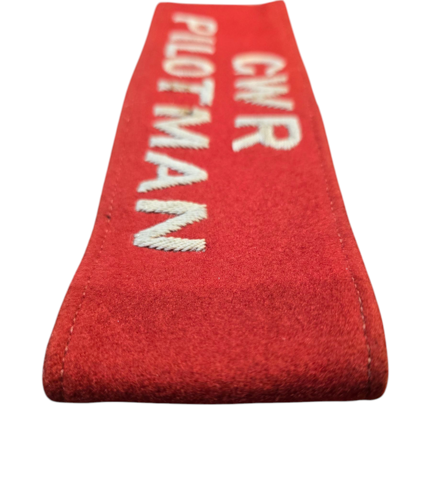 RA 7991 .G.W.R. CLOTH "PILOTMANS" ARM, USED FOR SINGLE LINE WORKING.