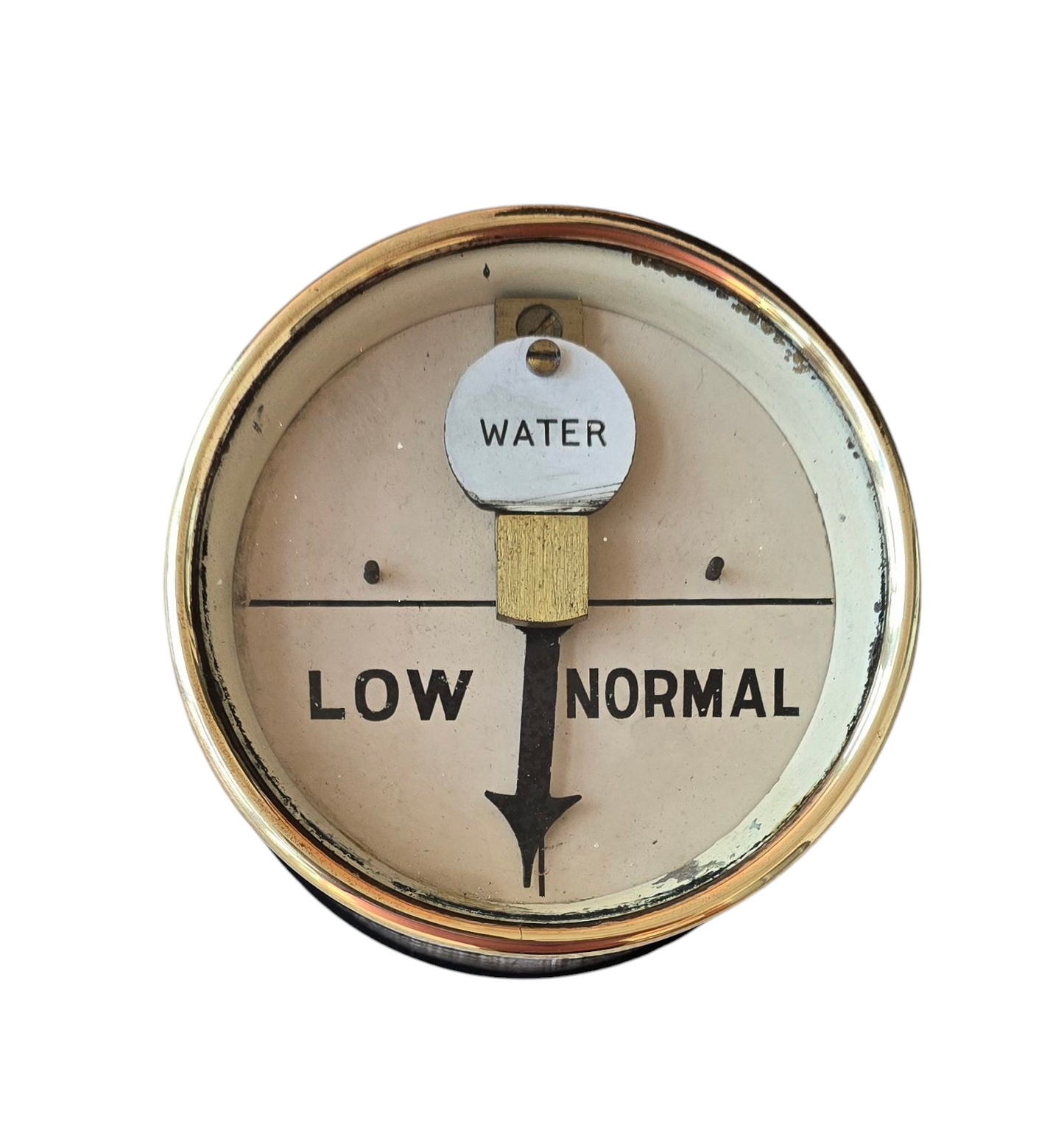 RA 8004 RARE BRASS CASED "WATER LEVER" INDICATOR EX GAINSBOROUGH LEA ROAD SIGNAL BOX.