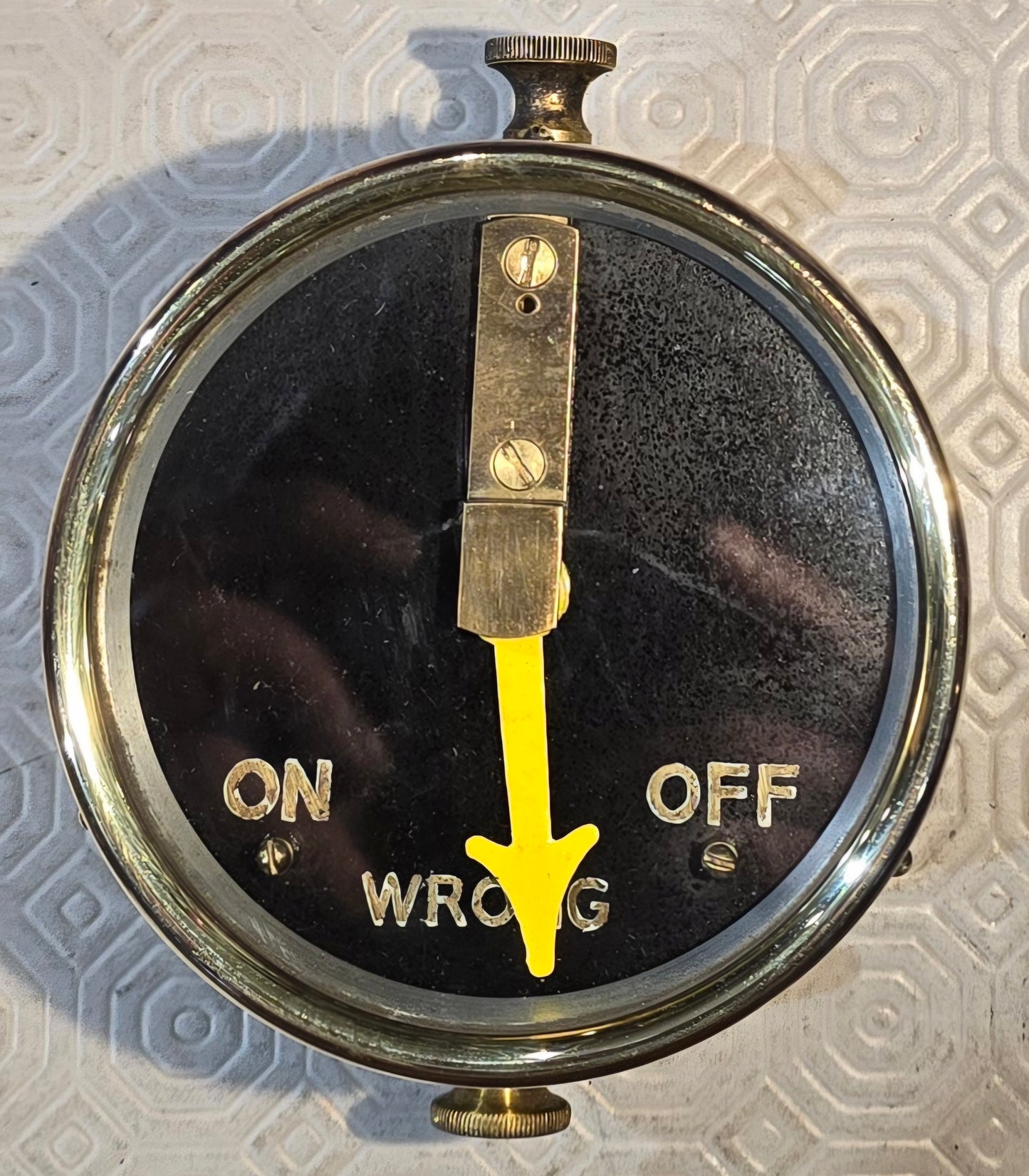 RA 8031 S.R. BRASS CASED DISTANT SIGNAL ARM REPEATER.