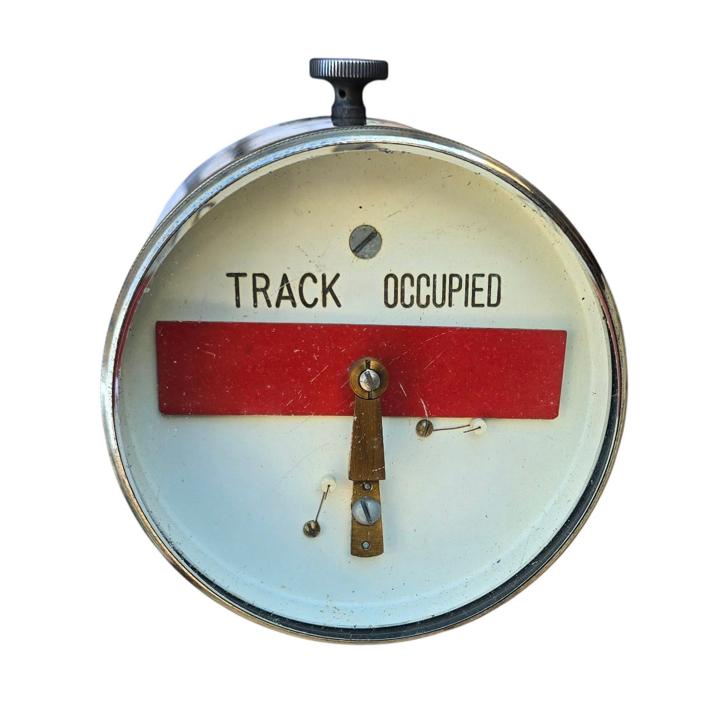 RA 8024 "RARE" BRASS CASED S.G.E. TRACK CIRCUIT INDICATOR.