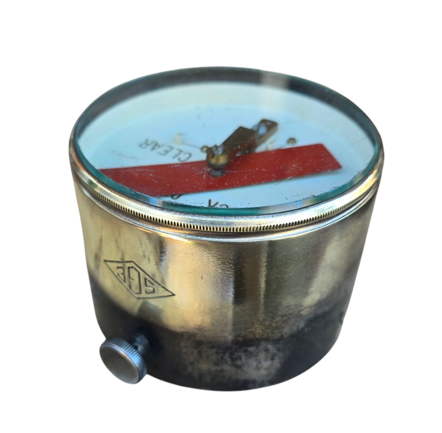 RA 8024 "RARE" BRASS CASED S.G.E. TRACK CIRCUIT INDICATOR.