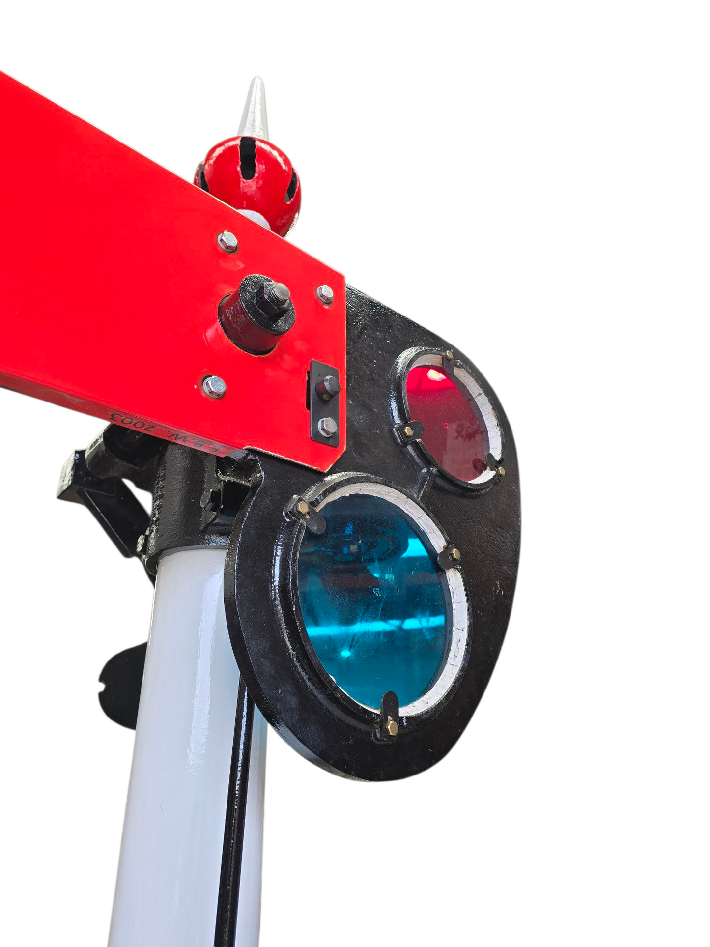 RA 8107 G.W.R. BR-WR FULLY RESTOTORED TUBULAR POST SIGNAL FOR GARDEN.