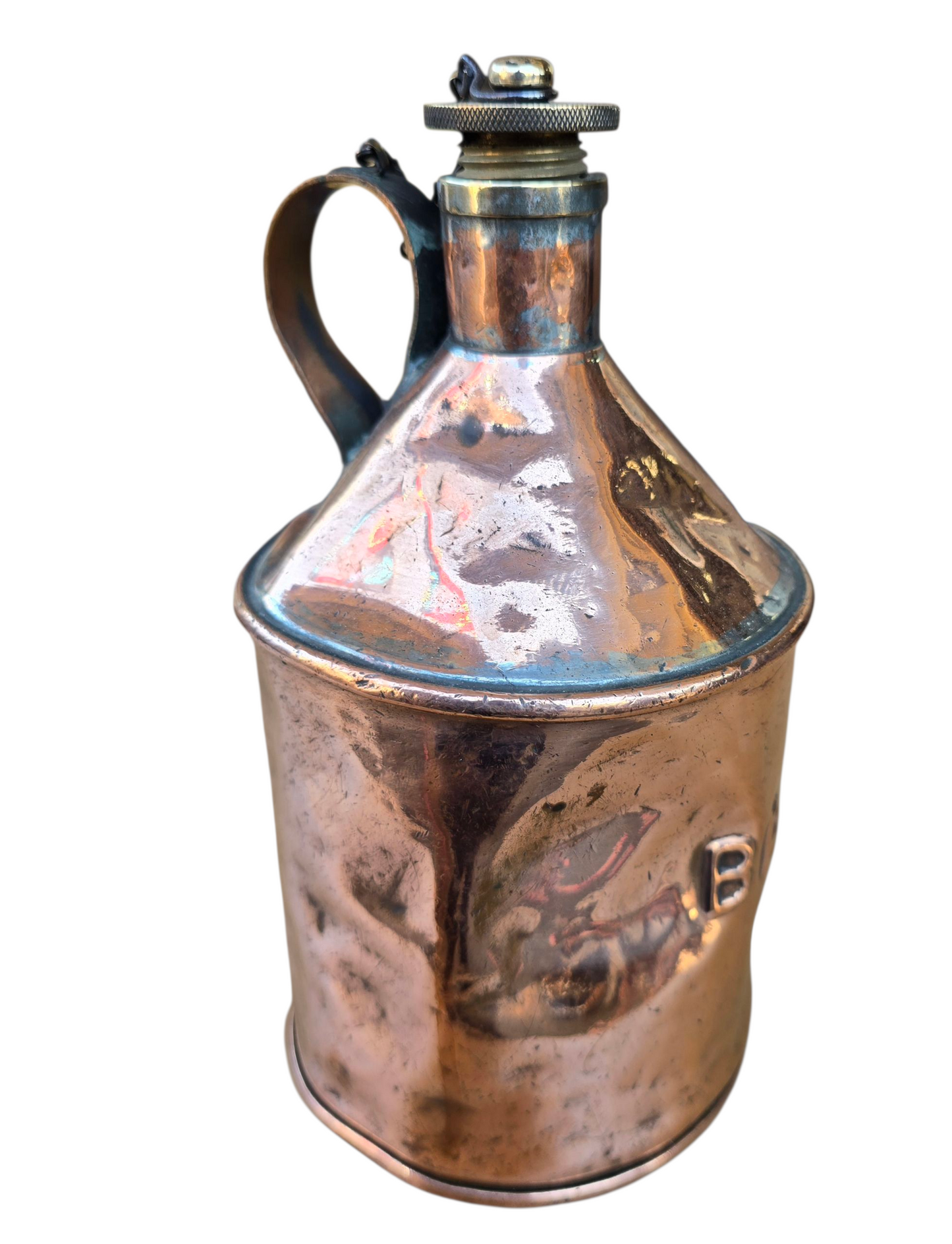 RA 8146 BRITISH RAILWAYS COPPER SCREWED CAP CONTAINER RECOVERED EX BARROW ROAD SHEDS.