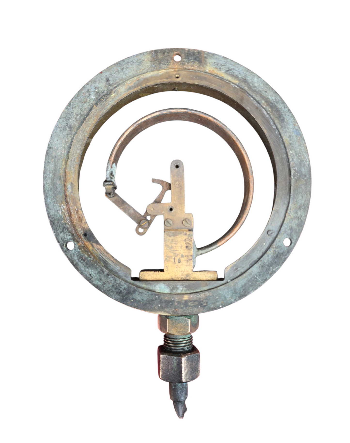 RA 8164 EX N.C.B. ST JOHNS COLLIERY HUNSLET NO 3840 "PAMELA" BRASS PRESSURE GAUGE.