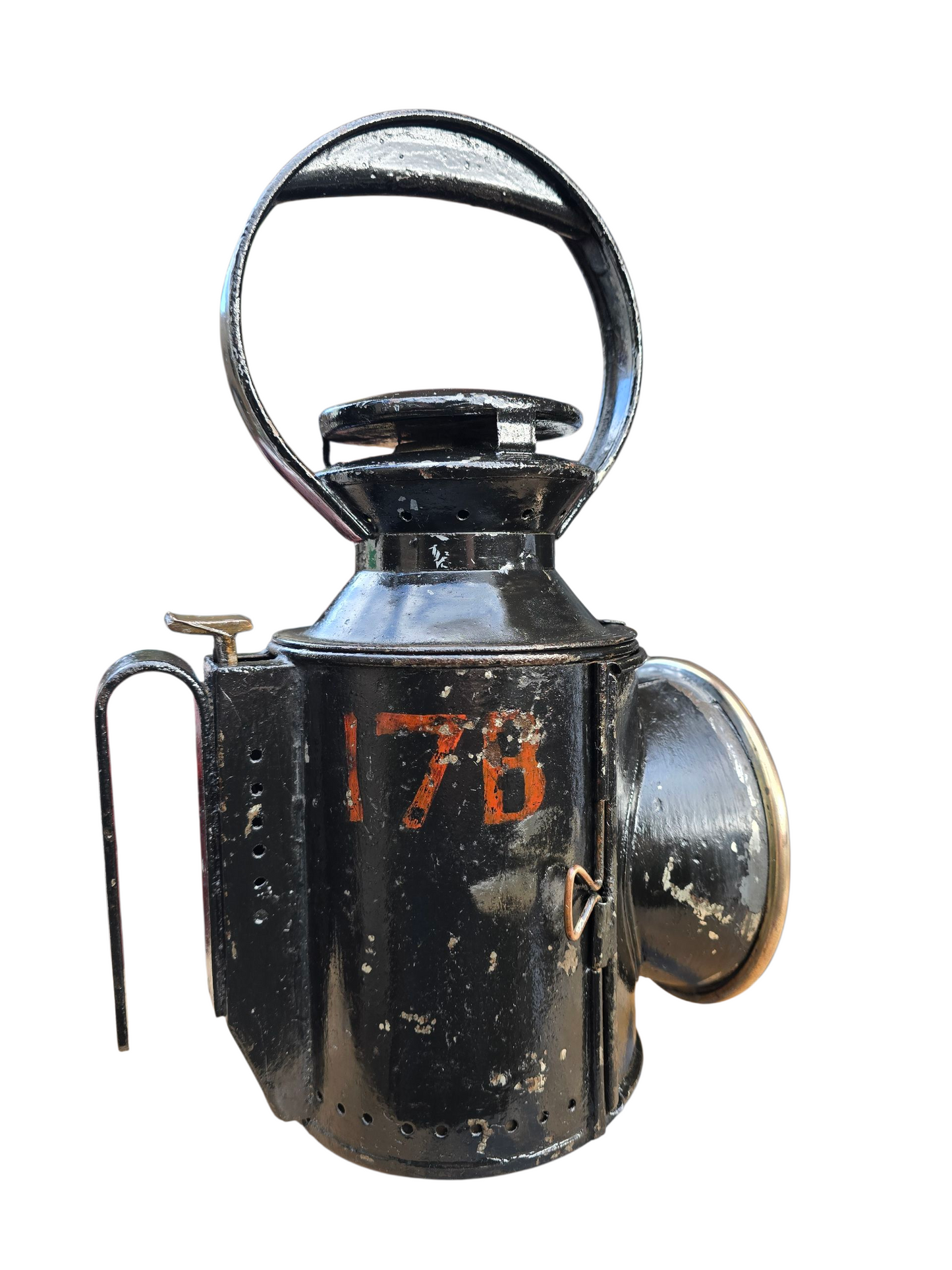 RA 8238 L.M.S 3 ASPECT HANDLAMP EX 17 B BURTON-ON-TRENT LOCO SHED.