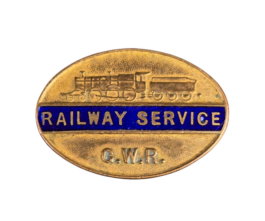 RA 8219  G.W.R. WW 2   "RAILWAY SERVICE" STAFF BADGE.
