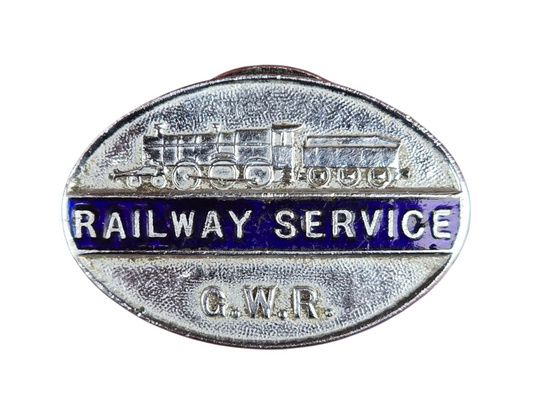 RA 8220   WW 2 "WOMENS " ISSUE RAILWAY SERVICE CHROMED BADGE.