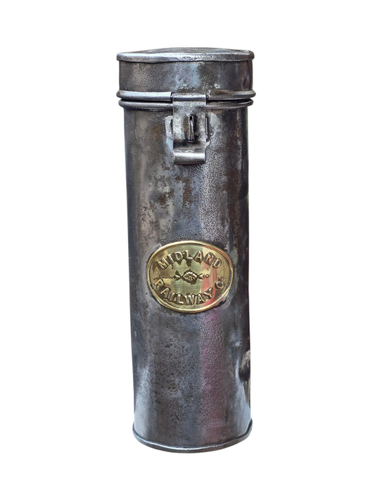 RA 8334  PRE-GROUPING MIDLAND RAILWAY DETONATOR CANNISTER.