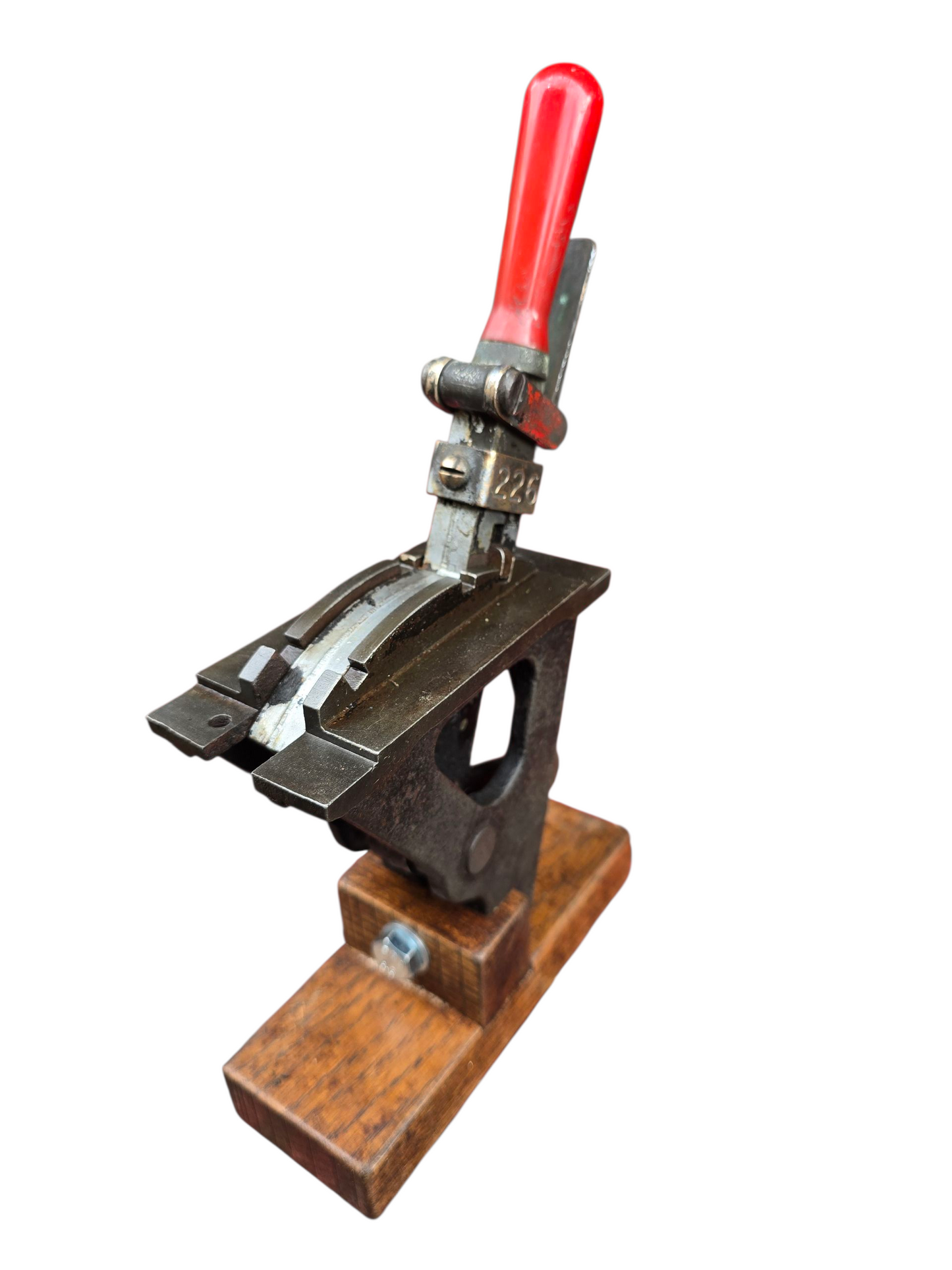 RA 8344 1 MINIATURE POWER FRAME LEVER NO 226 ON OAK DISPLAY BASE