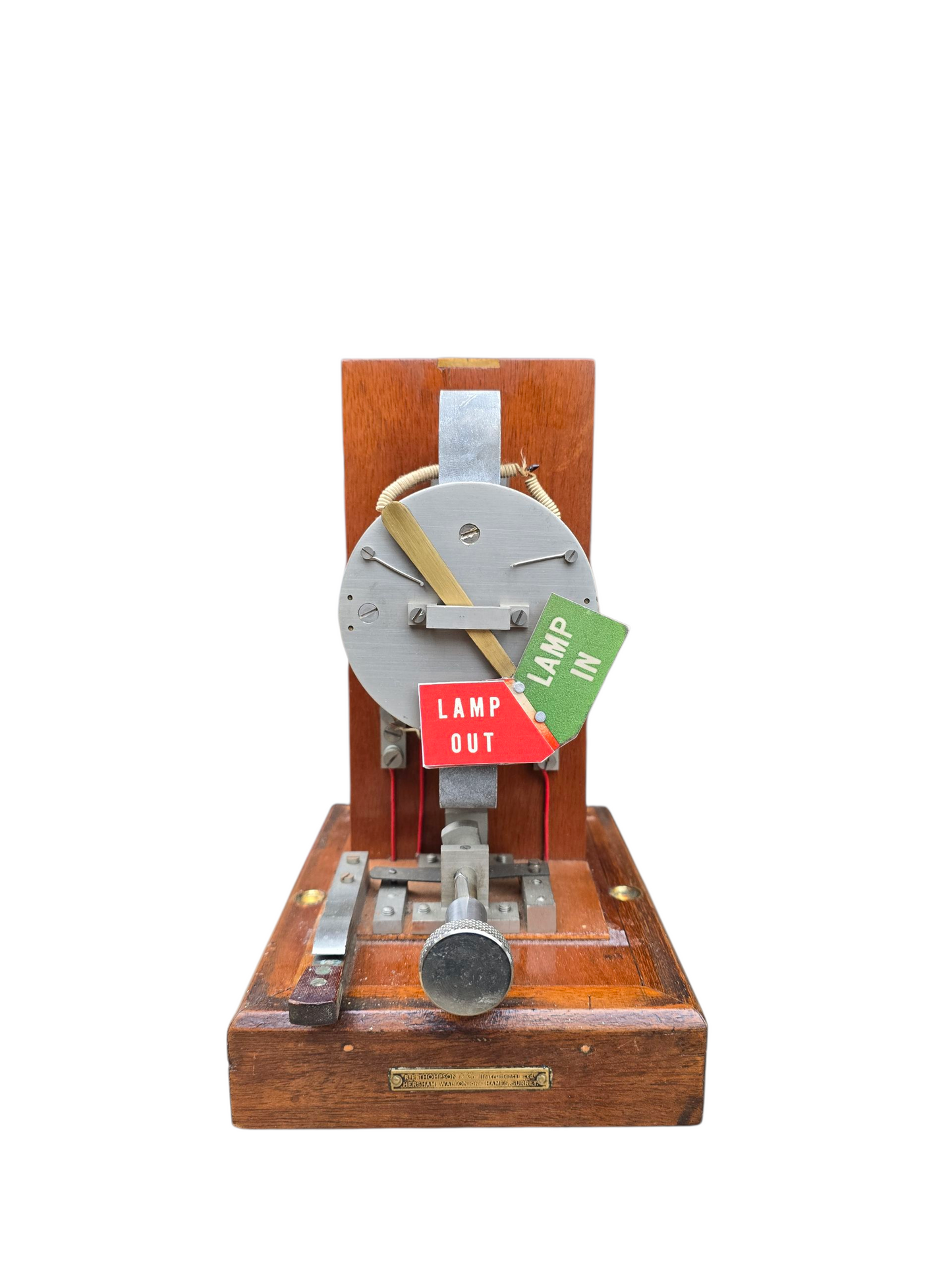 RA 8350 G.W.R. PATTERN BR-WR WOOD CASE LAMP REPEATER BY R.E.THOMPSON & CO