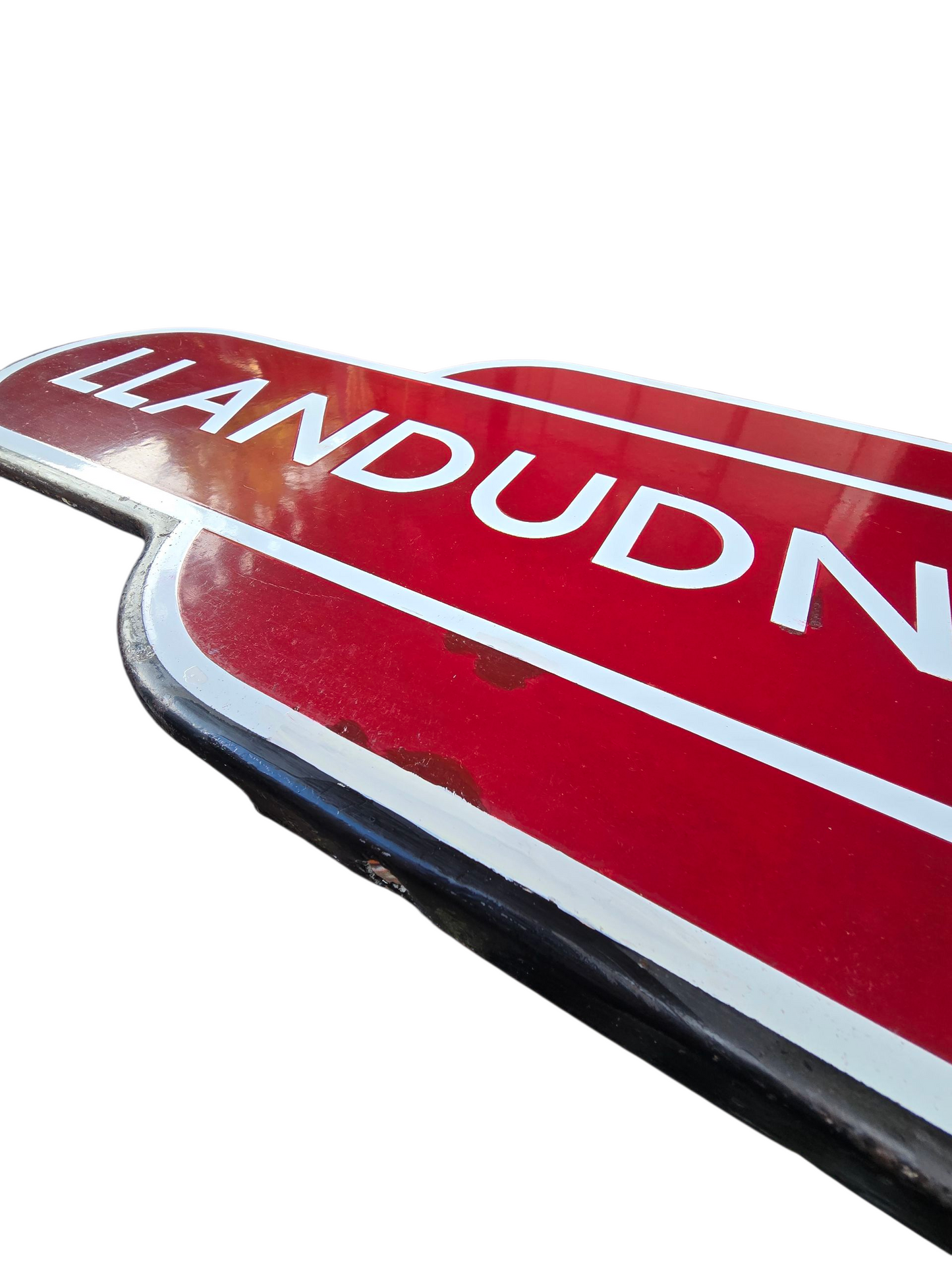 RA 8386 BR(M) ENAMEL FULLY FLANGED TOTEM SIGN LLANDUDNO JUNCTION