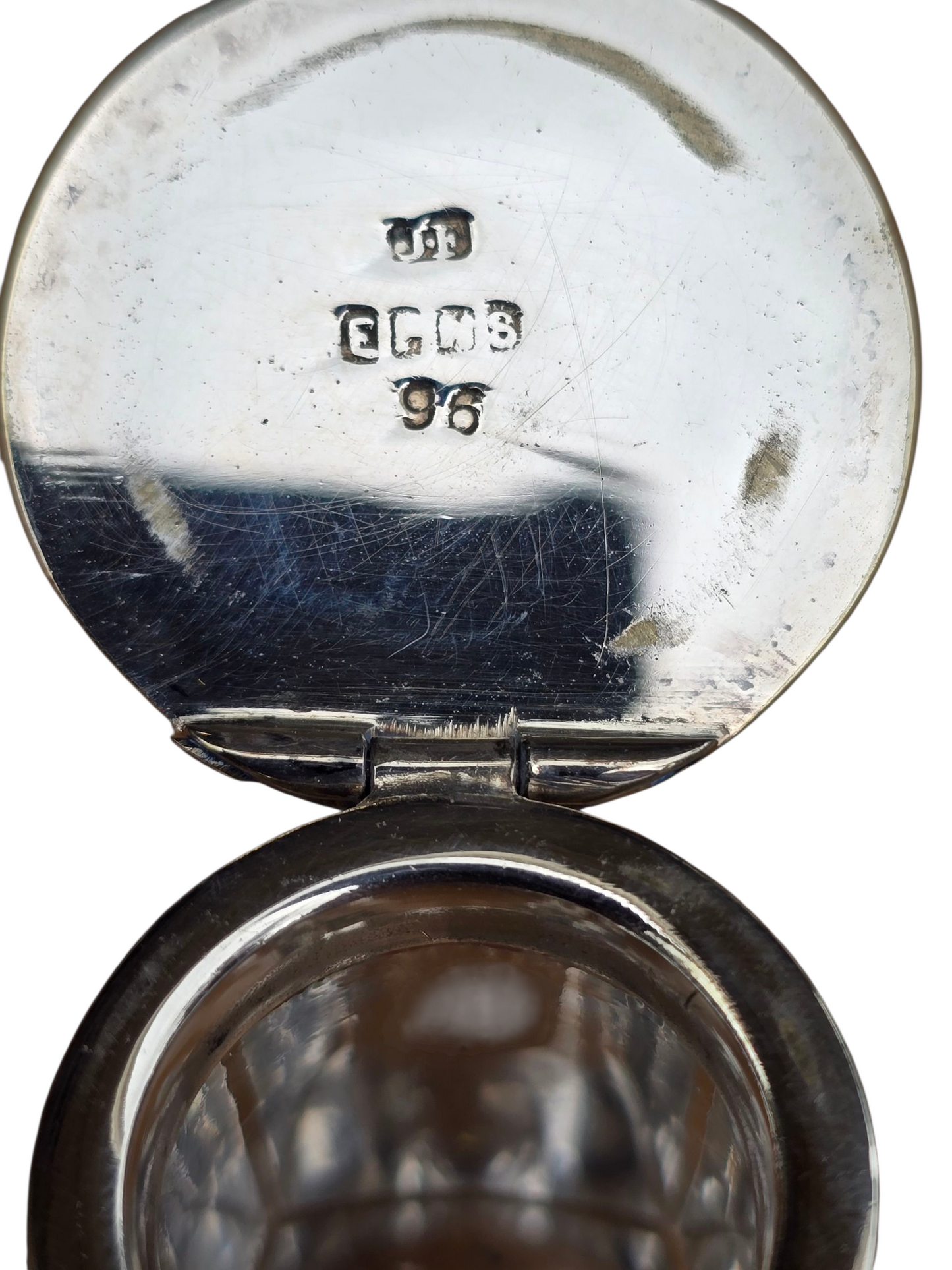 RA 8440 RARE ITEM! R.M.S. ARMADLE CASTLE CRYSTAL CUT GLASS INKWELL