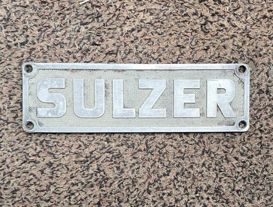 RA 7911C  ALLOY SULZER ENGINE MAKERS PLATE EX 47-313