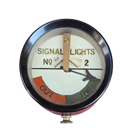 RA 8030  RARE BAKELITE "SIGNAL LIGHTS" FROM COLOUR LIGHT STOP SIGNAL.