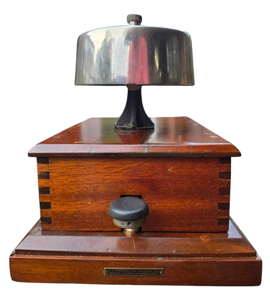 RA 8108  G.W.R. PATTERN FLAT TOP BLOCK BELL BY R.E.THOMPSON & C0.
