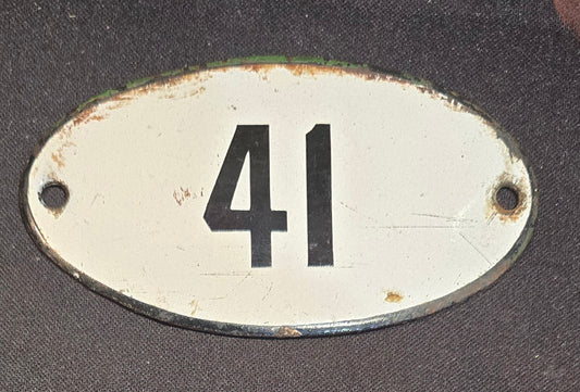 RA 7836  L.B.& S.C.RLY ENAMEL SIGNAL BOX SHELF PLATE "41"