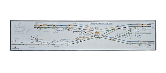 RA 8131  B.R (M) ILLUMINATED SIGNAL BOX DIAGRAM "THORPES BRIDGE JUNCTION"