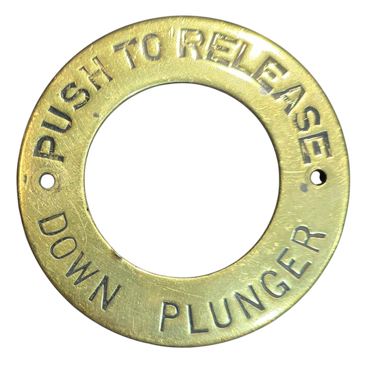 RA 7872A  SOUTHERN RAILWAY BRASS PLUNGER RING "PUSH TO RELEASE"