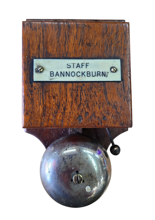 RA 8139   SIGNAL BOX TREMBLE BELL PLATEDE " STAFF BANOCKBURN "