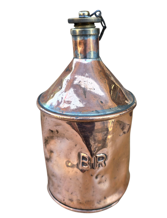 RA 8146  BRITISH RAILWAYS COPPER SCREWED CAP CONTAINER RECOVERED EX BARROW ROAD SHEDS.