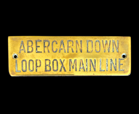 RA 8194  G.W.R. BRASS SHELF "ABERCARN  DOWN LOOP BOX MAIN LINE"