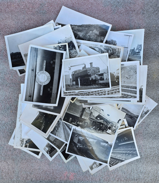 RA 8028  A SELECTION OF 83 MISC B & W PHOTOS OF G.W.R. & S.R. STEAM
