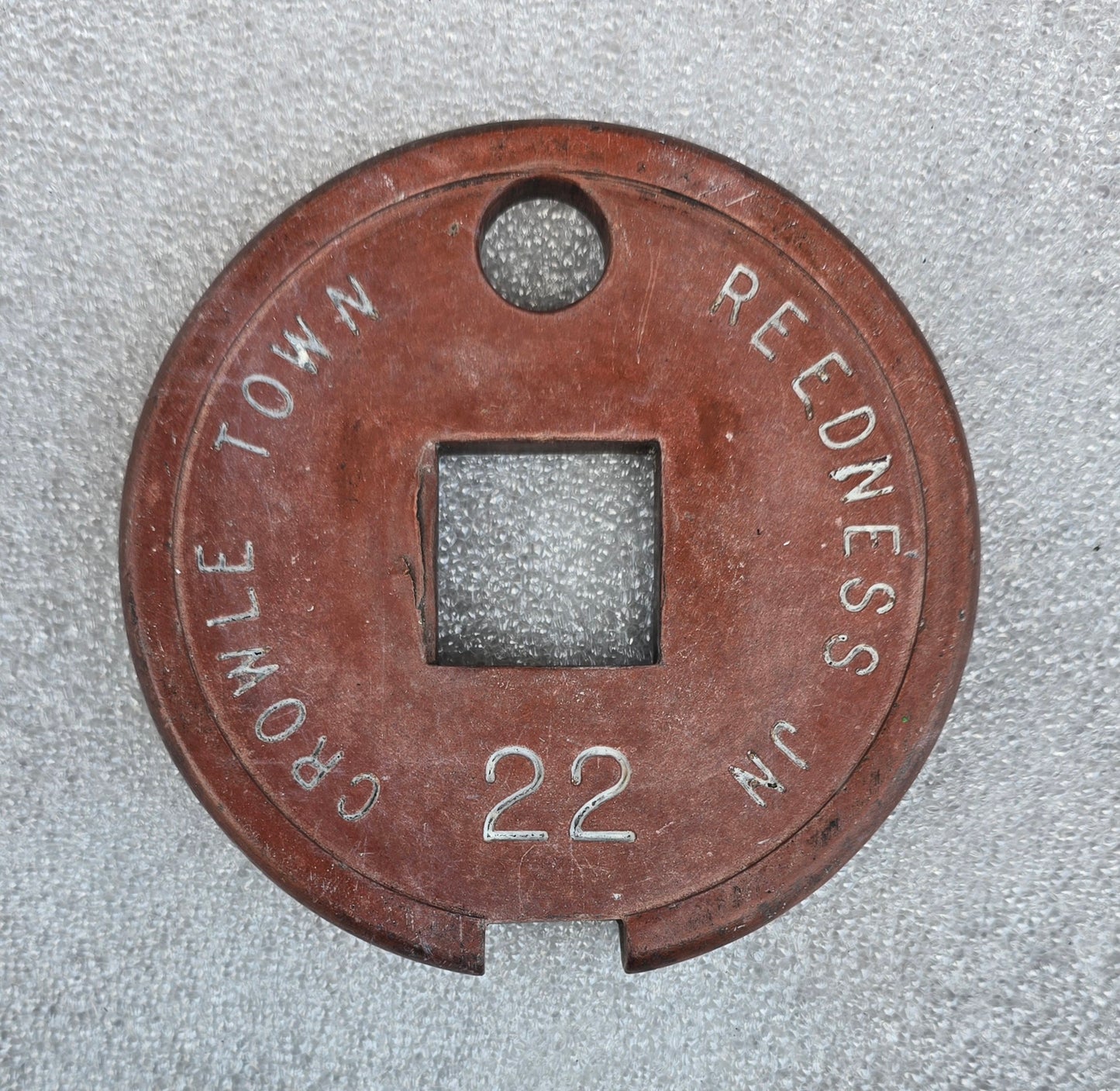 RA 8203. TYERS NO 6 FIBRE TABLET "REEDNESS JN-CROWLE TOWN"