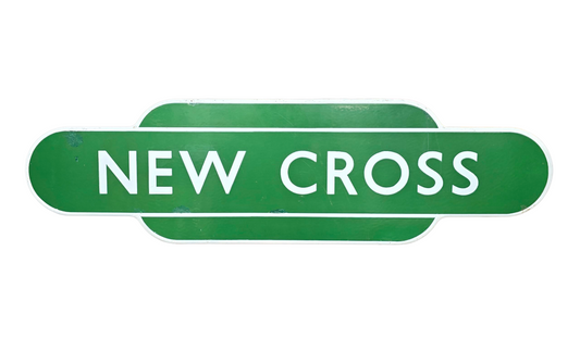 RA 8270  BR(S)  FULLY FLANGED ENAMEL TOTEM SIGN "NEW CROSS"