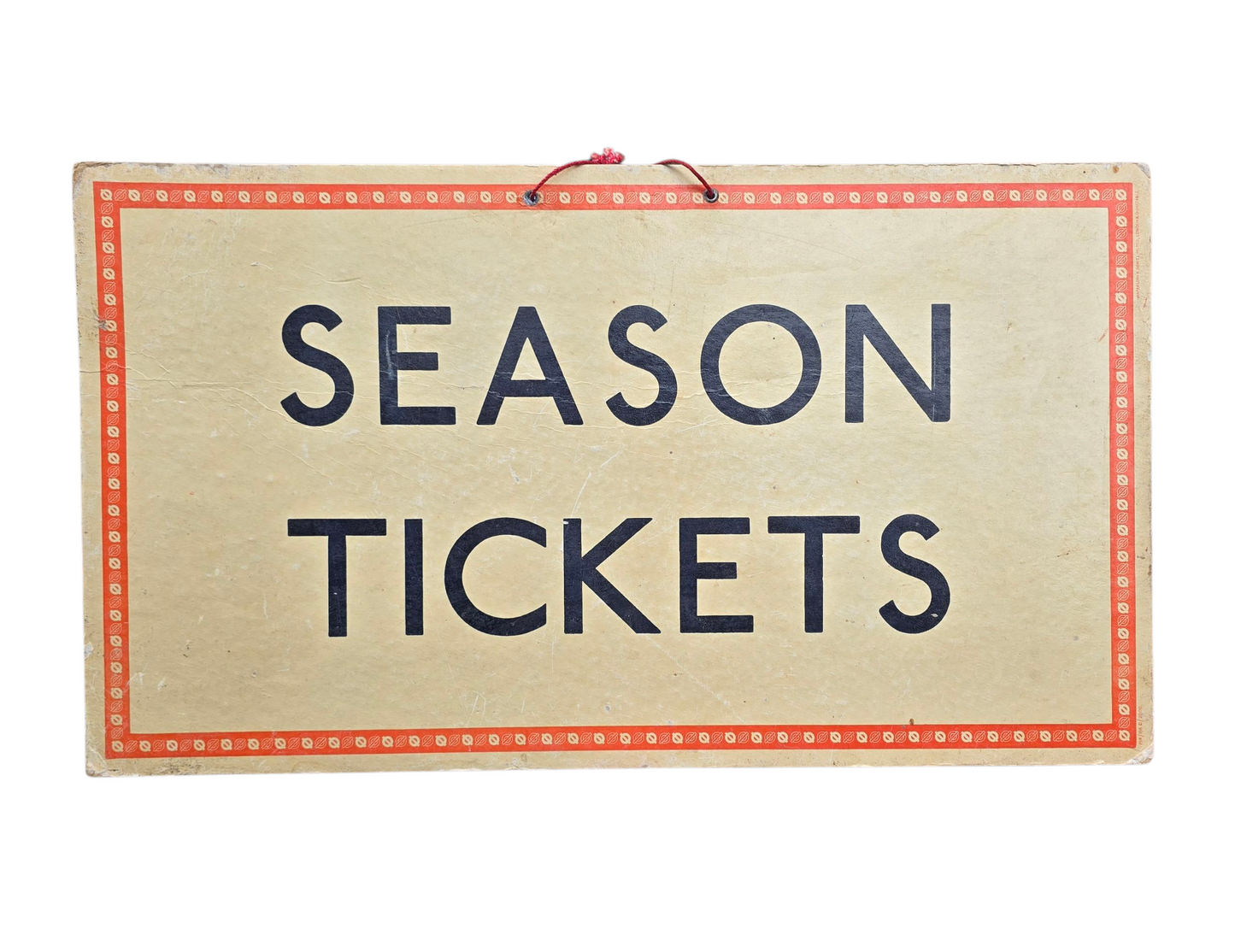 RA 8253  CARD PRINTED DOUBLE SIDED SEASON TICKETS.