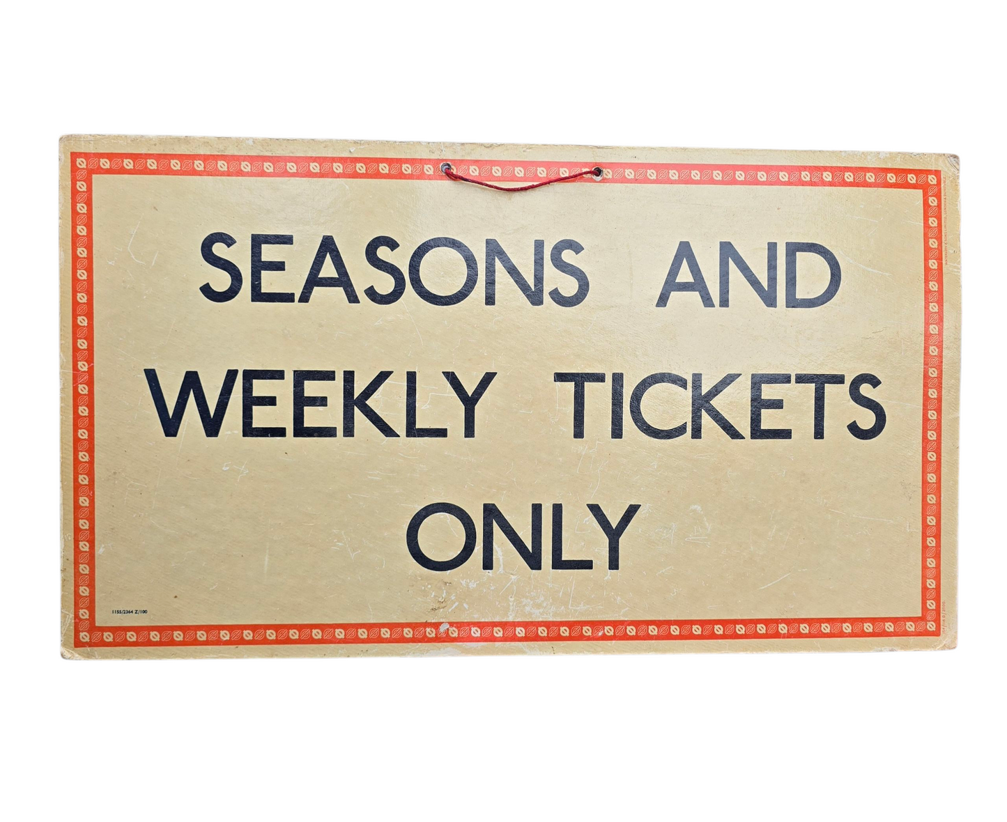 RA 8253  CARD PRINTED DOUBLE SIDED SEASON TICKETS.