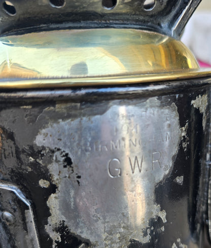 RA 8236  G.W.R. 3 ASPECT BRASS COLLAR "POLKEY"HANDLAMP DATED 1945