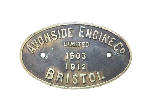 RA 8284  AVONSIDE ENGINE CO WORKSPLATE  NO 1603   1903