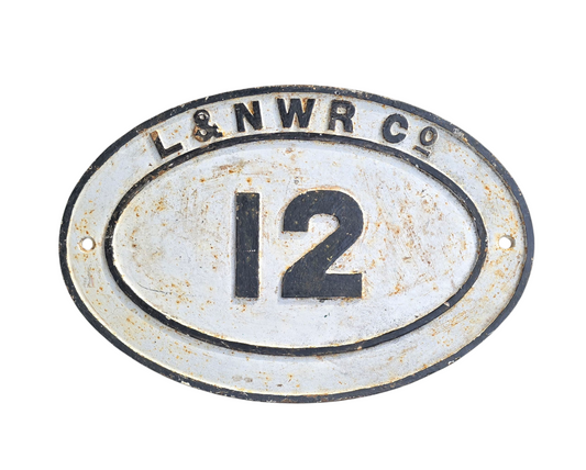 RA 8244  L & N.W.R CAST IRON BRIDGE PLATE NO 12