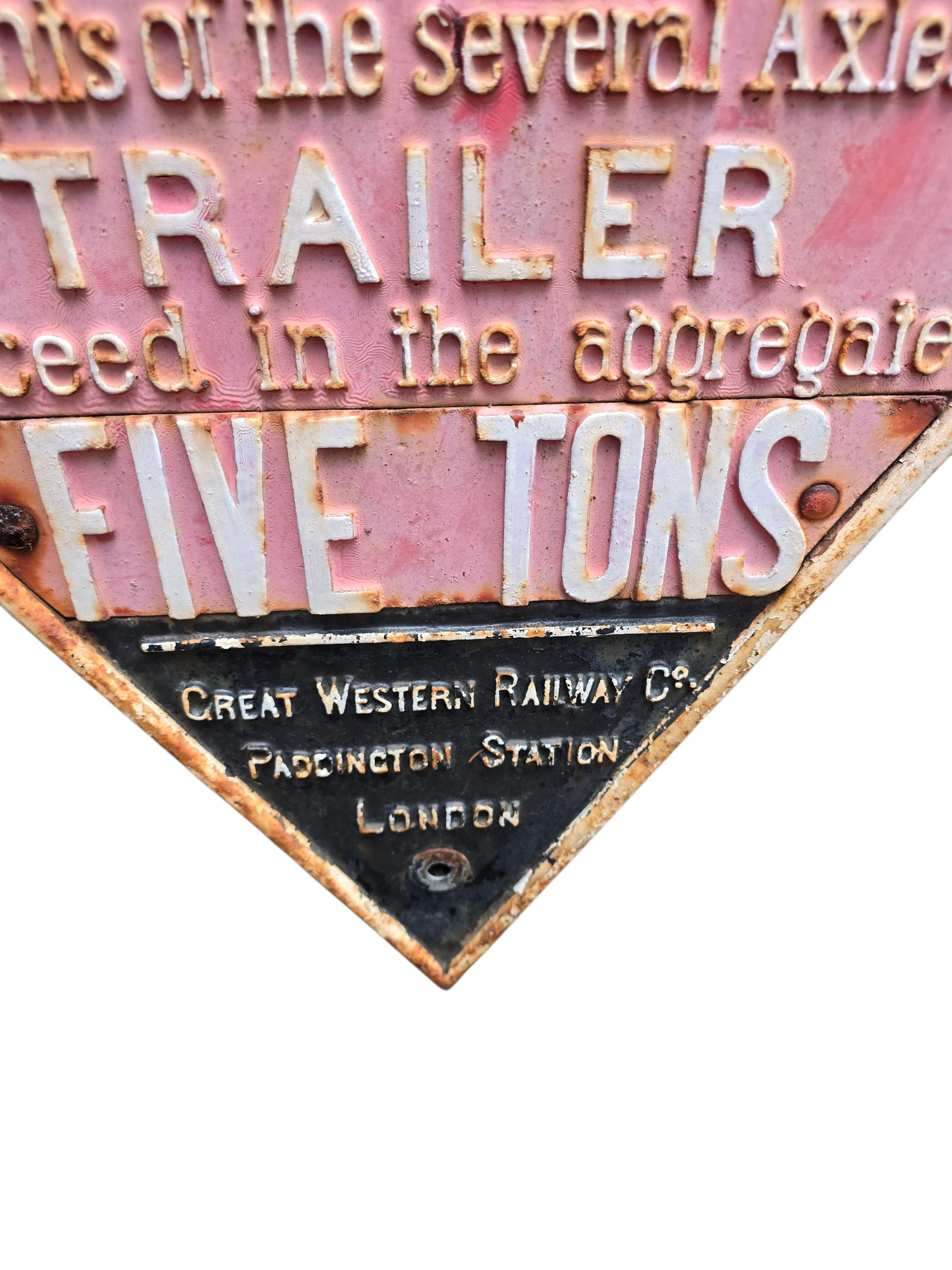 RA 8295  G.W.R. CAST IRON BRIDGE PLATE