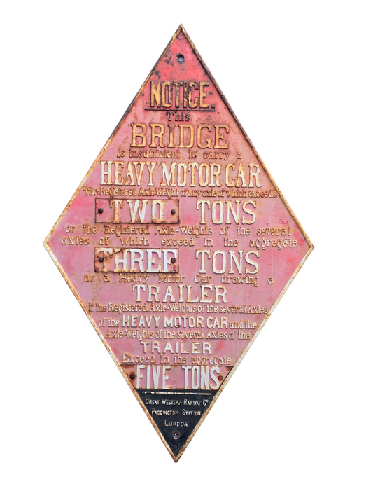 RA 8295  G.W.R. CAST IRON BRIDGE PLATE