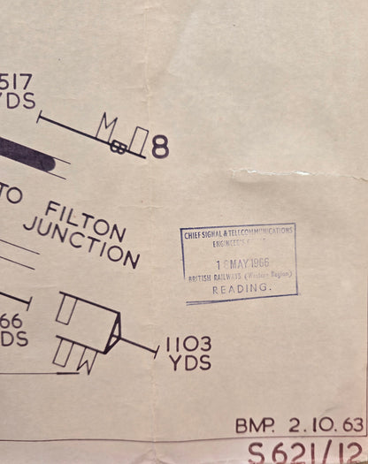 RA 8299  BR-WR OFFICE COPY SIGNAL BOX DIAGRAM FILTON WEST JUNCTION