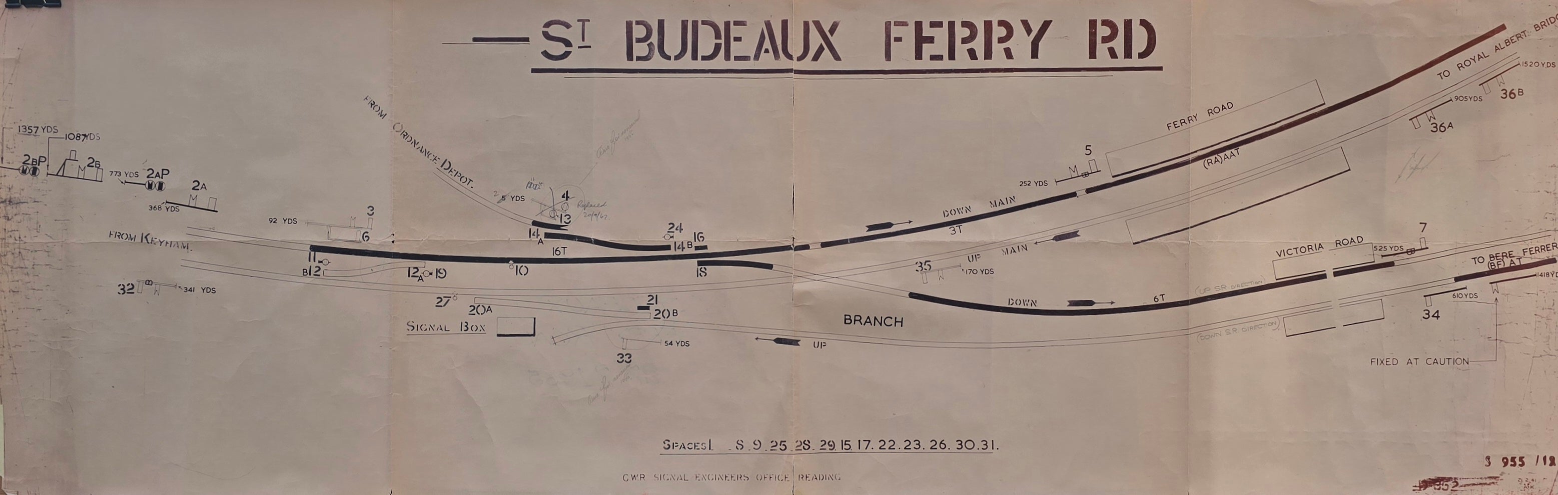RA 8298 BR-WR OFFICE COPY SIGNAL BOX DIAGRAM ST BEDEAUX FREEY RD ...
