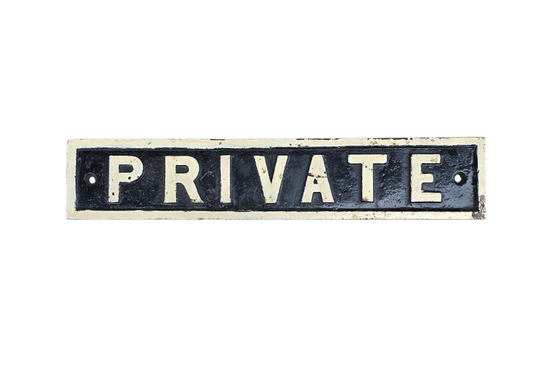 RA 8388  G.W.R. POST GROUPING CAST IRON DOOR PLATE "WAITING ROOM"
