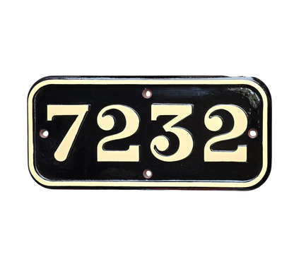 RA 8314   G.W.R CAST IRON CABSIDE PLATE FROM 2-8-2 HEAVY TANK 7232
