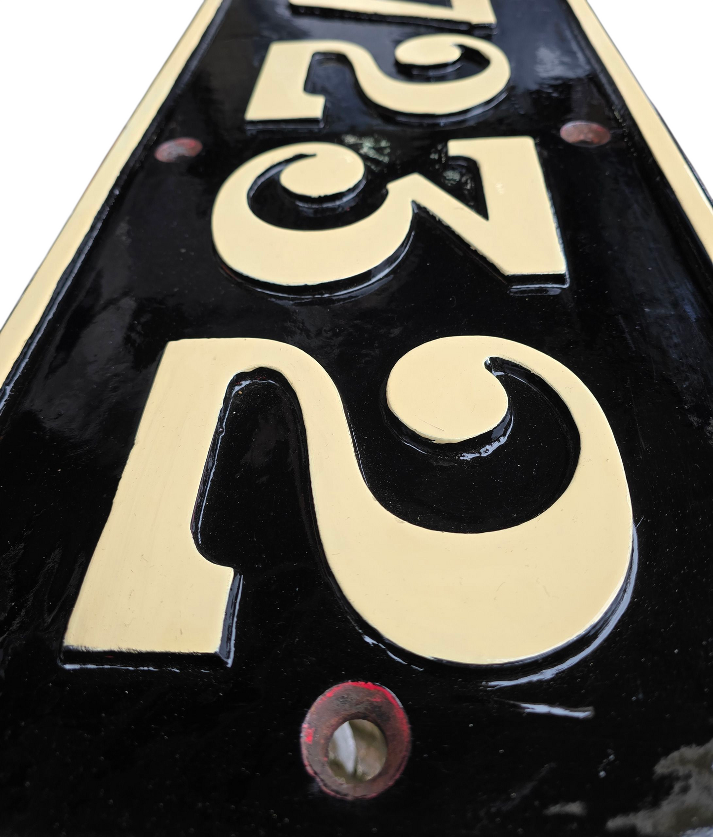 RA 8314   G.W.R CAST IRON CABSIDE PLATE FROM 2-8-2 HEAVY TANK 7232