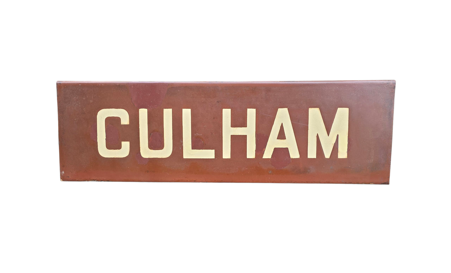 RA 8327  G.W.R. ENAMEL LAMP TABLET "CULHAM"